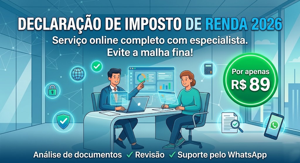 Orientação e revisão da declaração de Imposto de Renda IRPF — atendimento online em todo o Brasil